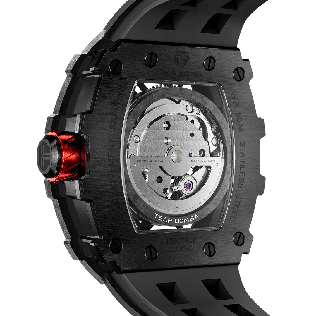 TSAR BOMBA Elemental-Carbon Fiber Automatic Watch TB8208CF
