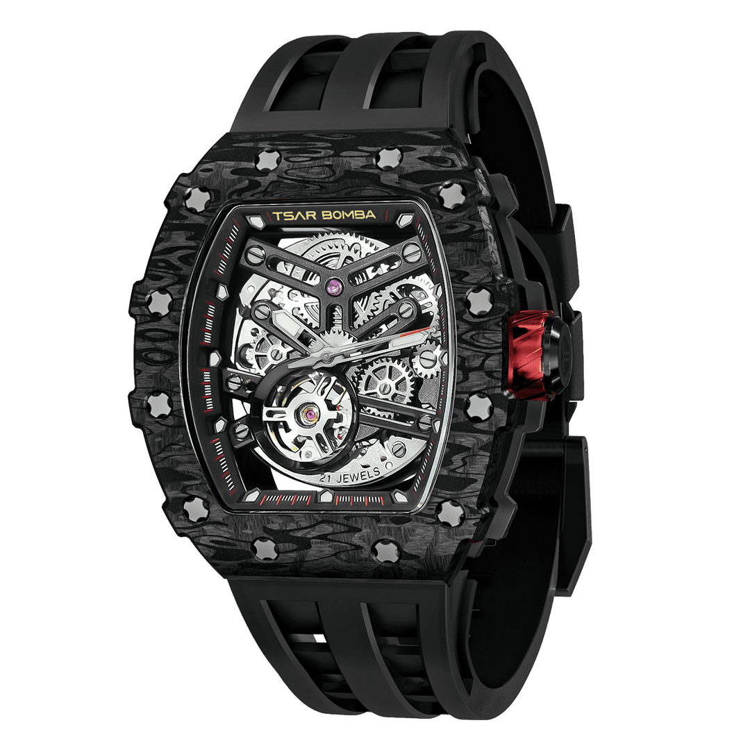TSAR BOMBA Elemental-Carbon Fiber Automatic Watch TB8208CF