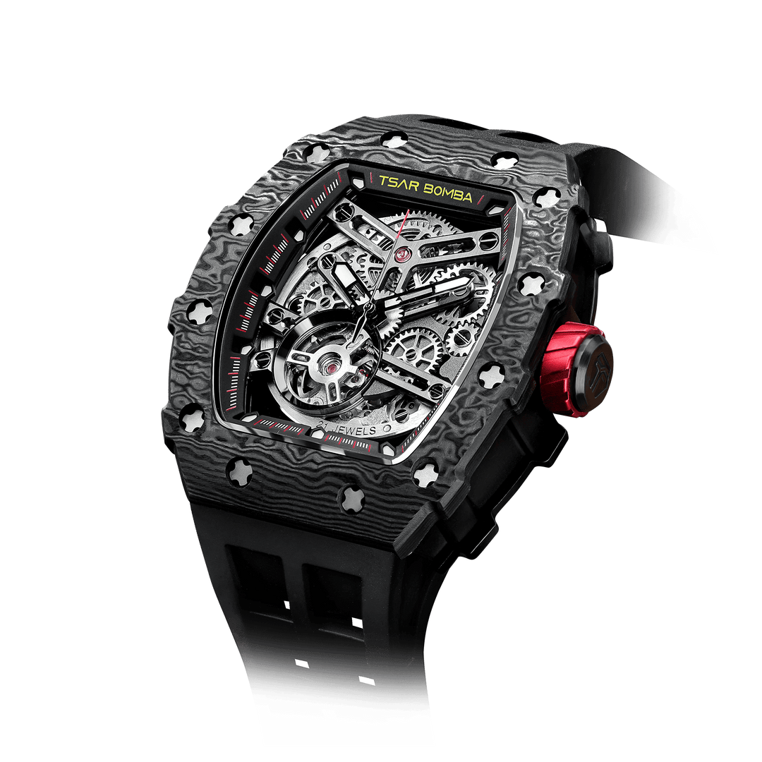 TSAR BOMBA Elemental-Carbon Fiber Automatic Watch TB8208CF