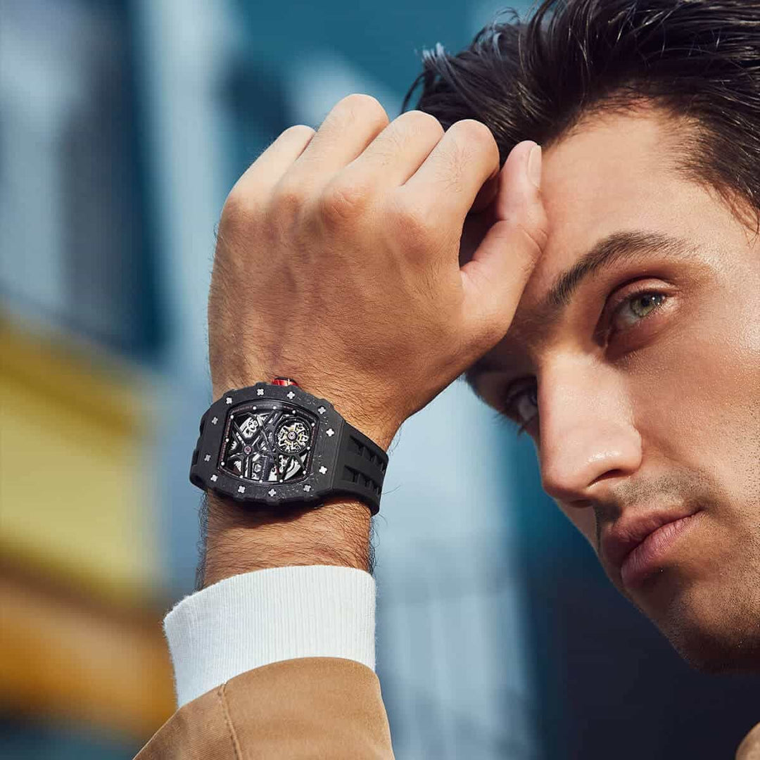 TSAR BOMBA Elemental-Carbon Fiber Automatic Watch TB8209CF