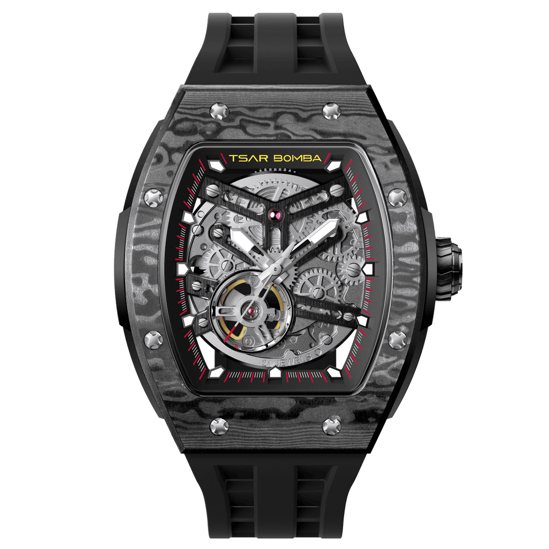 TSAR BOMBA Elemental-Carbon Fiber Automatic Watch TB8228CF