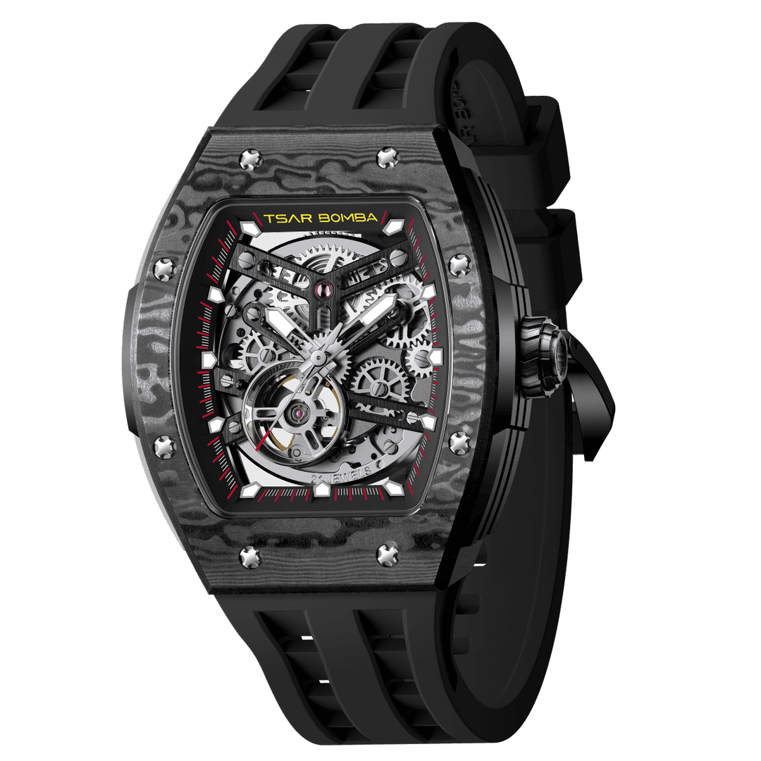 TSAR BOMBA Elemental-Carbon Fiber Automatic Watch TB8228CF