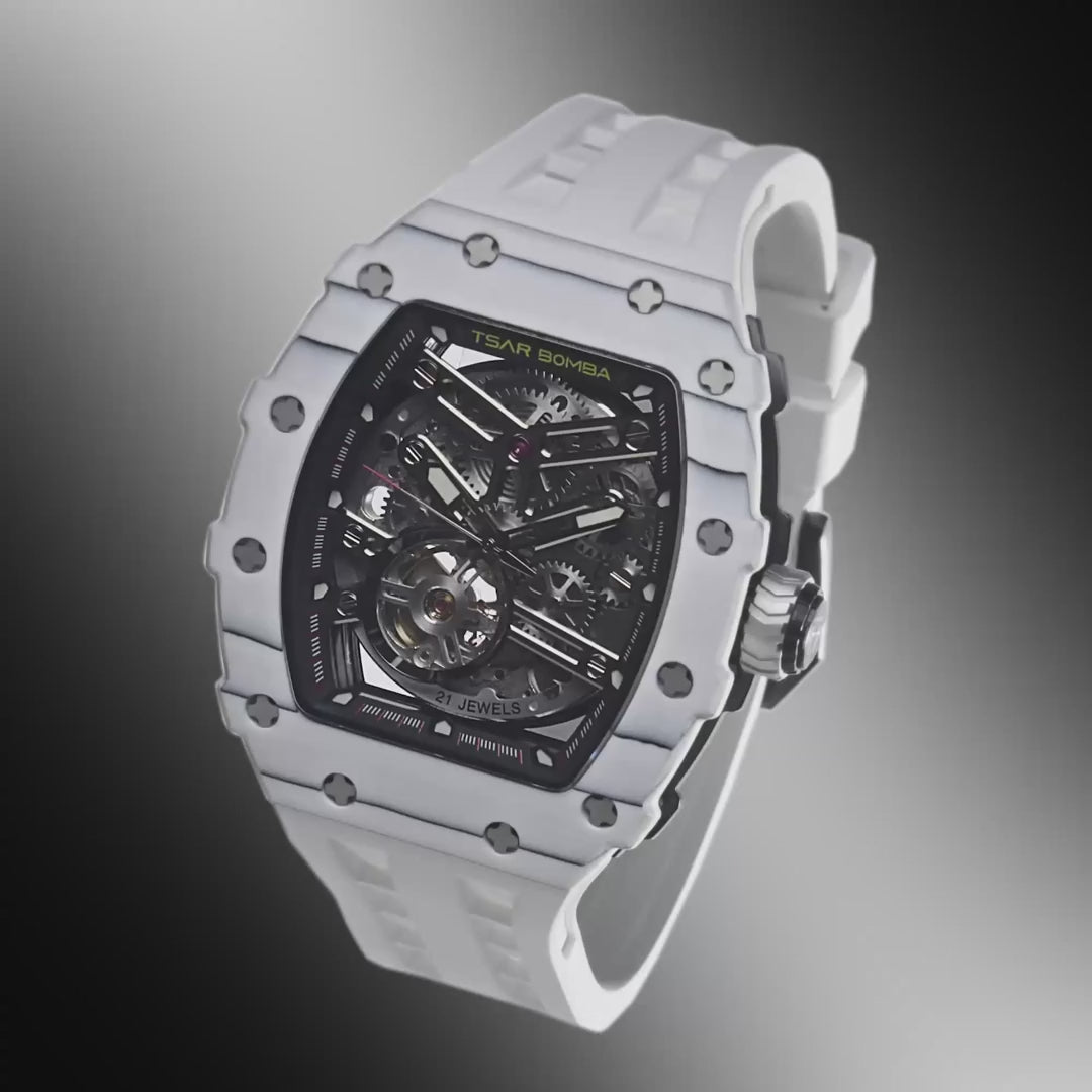 TSAR BOMBA Elemental-Carbon Fiber Automatic Watch TB8208CF