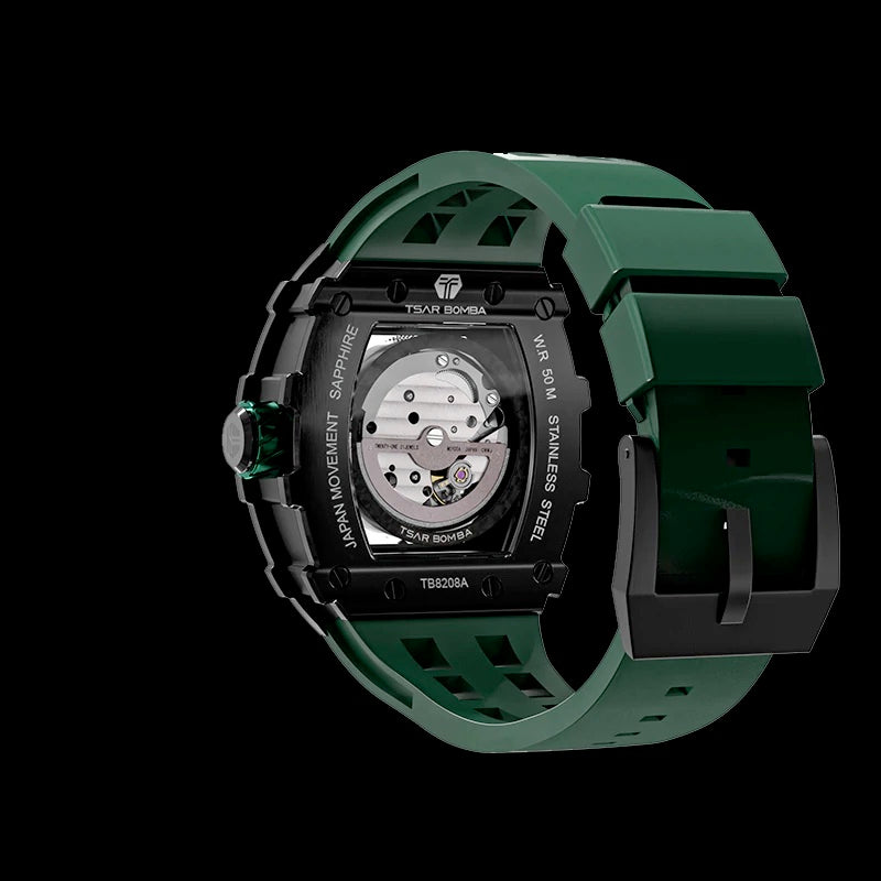 TSAR BOMBA Men's Automatic Watch TB8208A-03 Black / Green